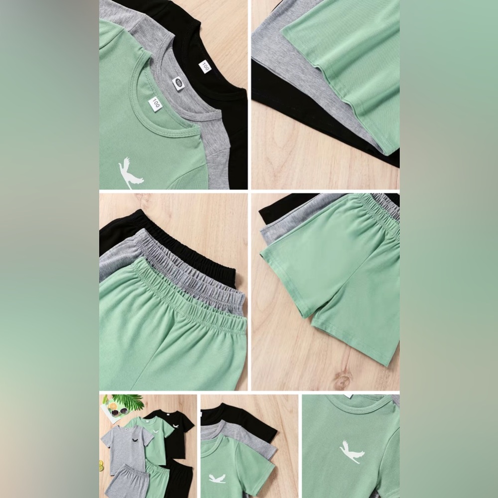 New 3pcs bundle boys eagle print outfit size 7-8 Y .. - Picture 2 of 8
